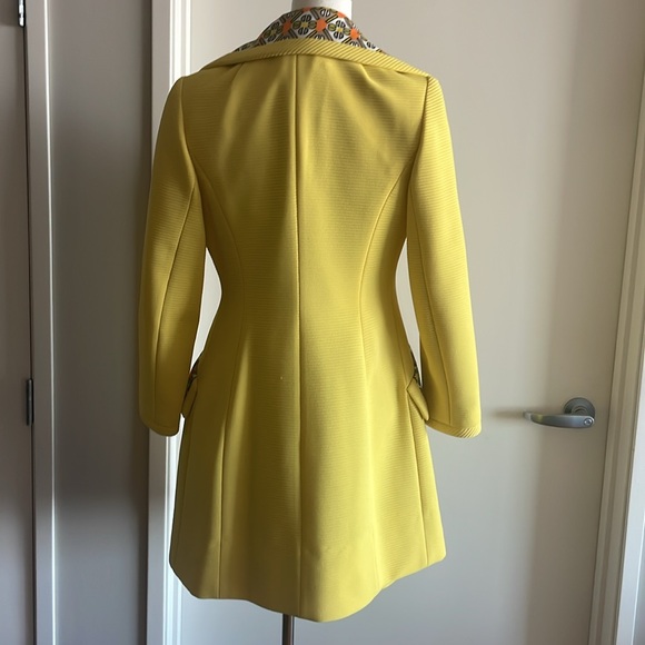 Lilli Ann Floral Knit Orange and Yellow Dress and Coat Set - Picture 6 of 10